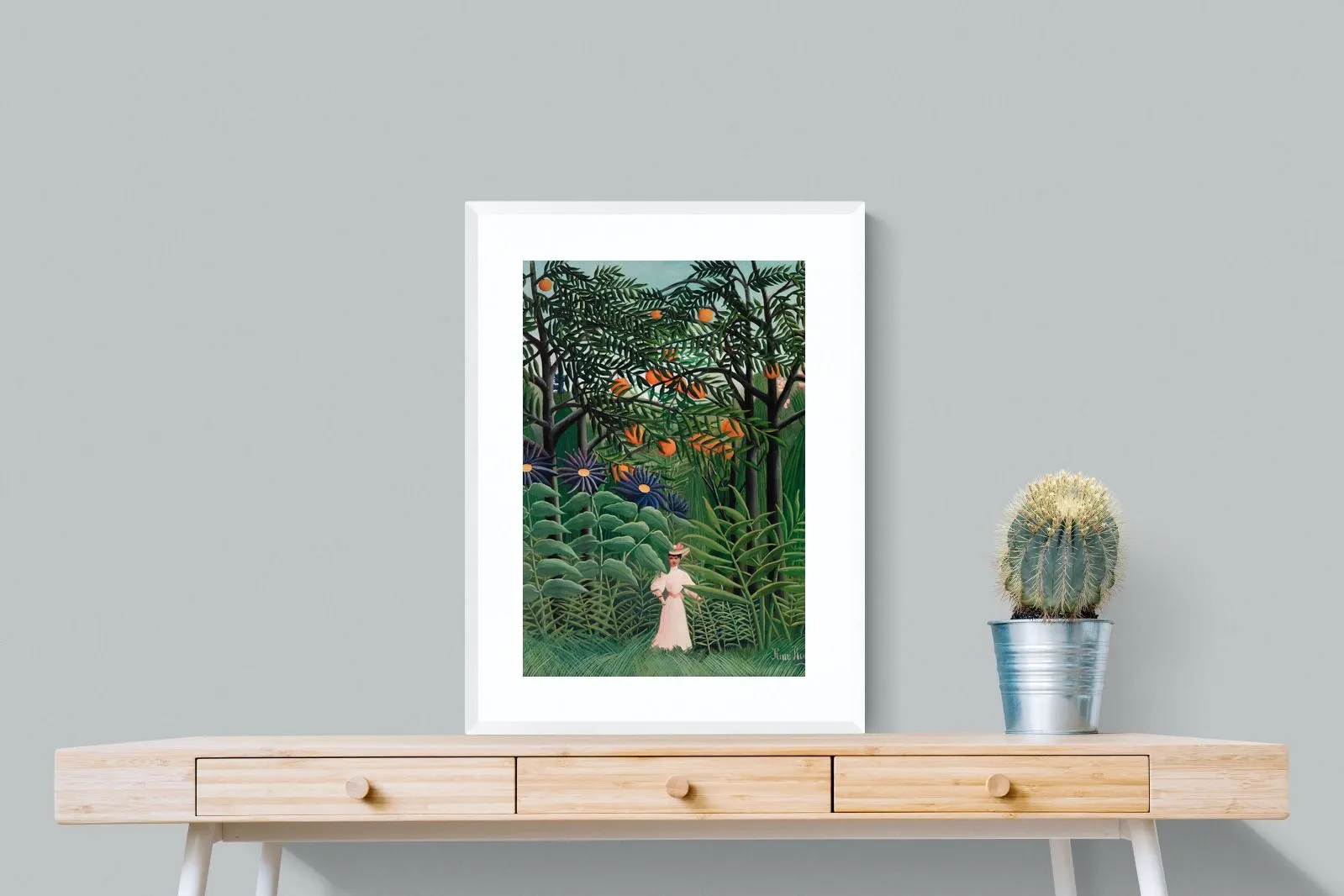 Woman Walking in an Exotic Forest
