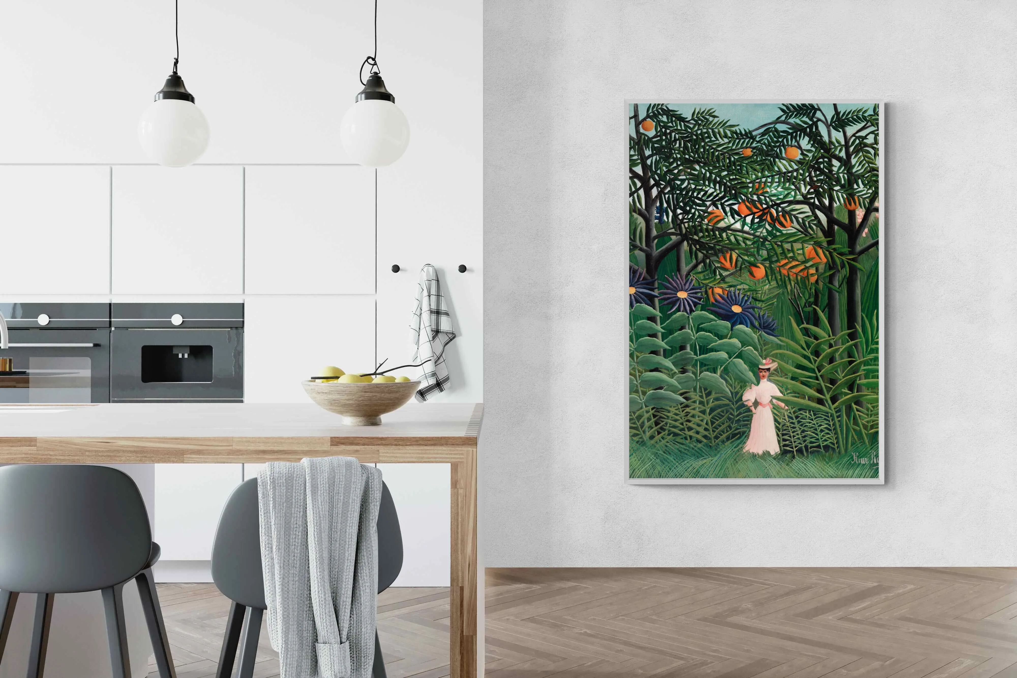 Woman Walking in an Exotic Forest