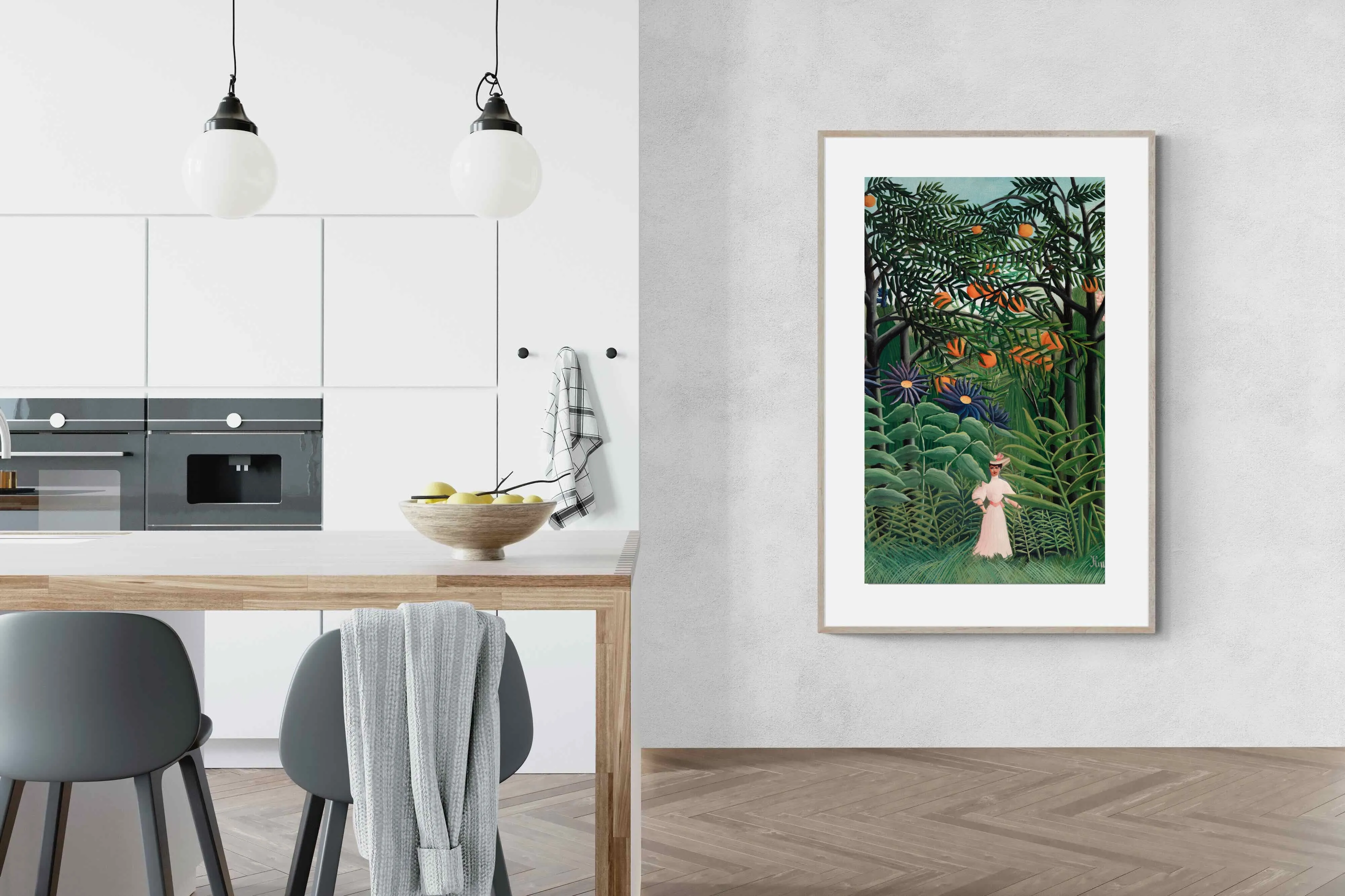 Woman Walking in an Exotic Forest