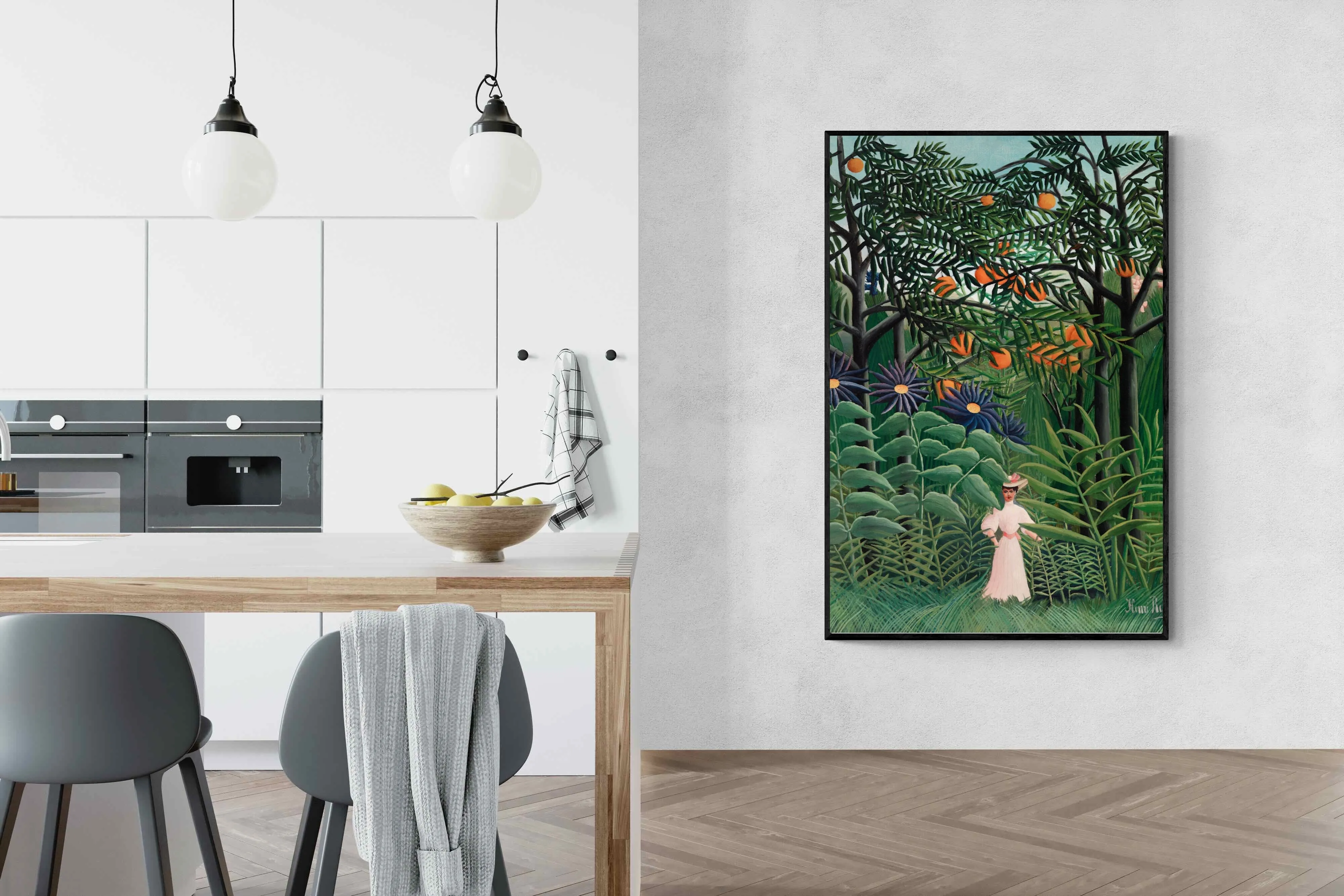 Woman Walking in an Exotic Forest