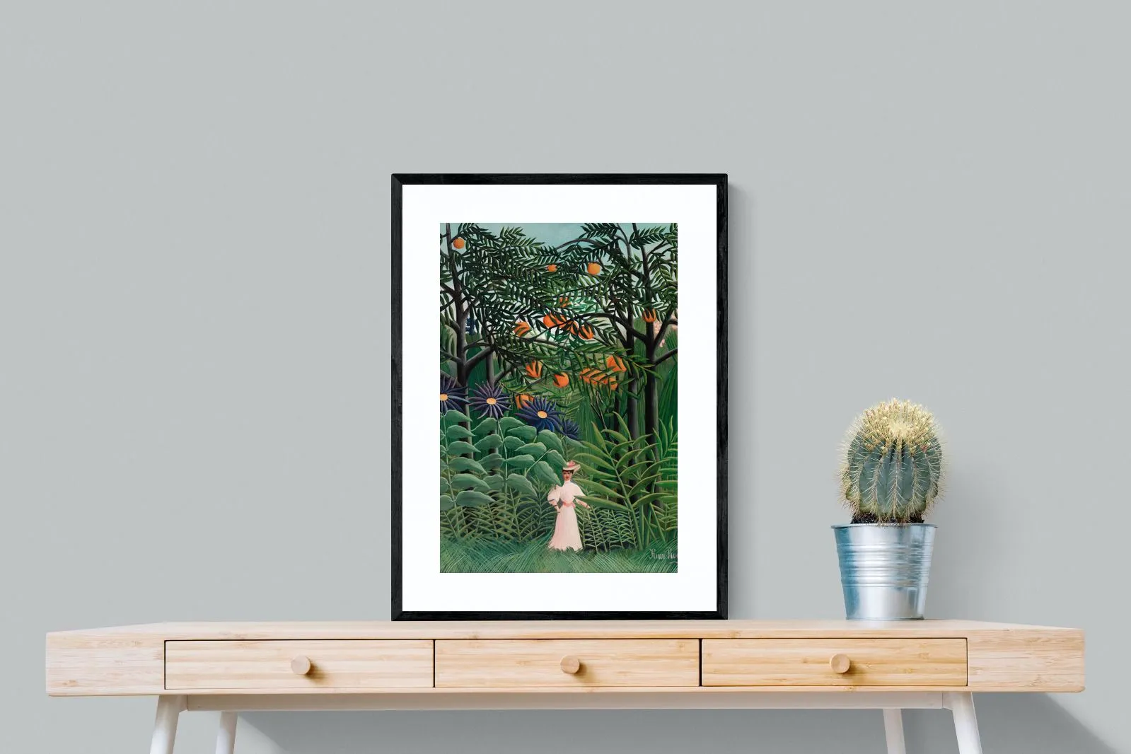 Woman Walking in an Exotic Forest