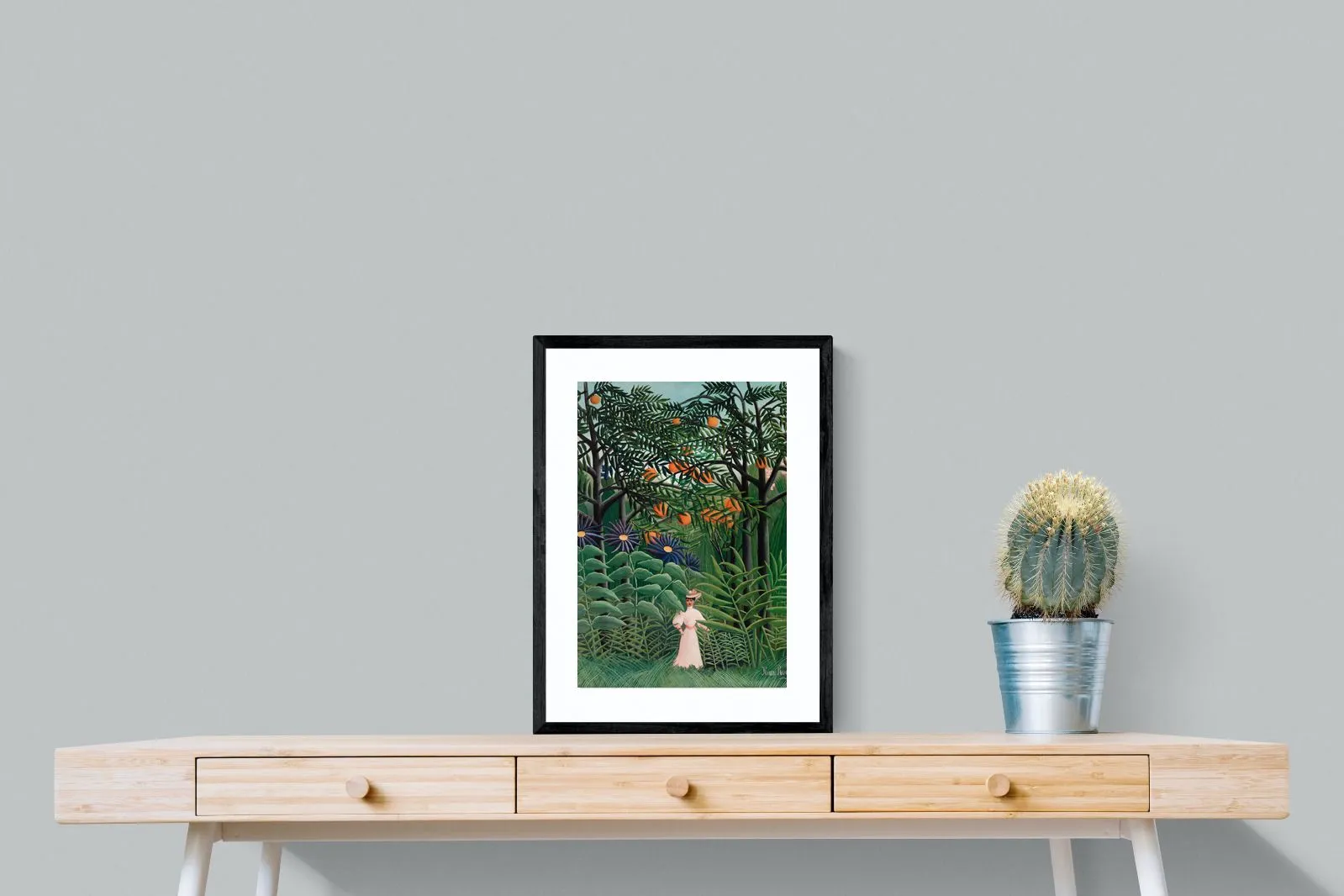 Woman Walking in an Exotic Forest