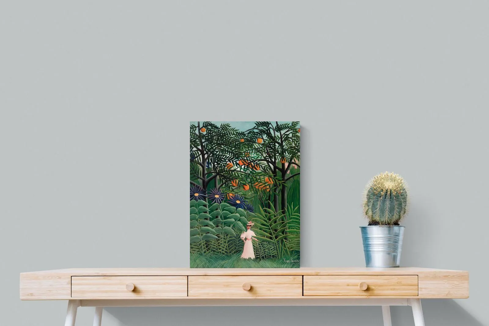 Woman Walking in an Exotic Forest