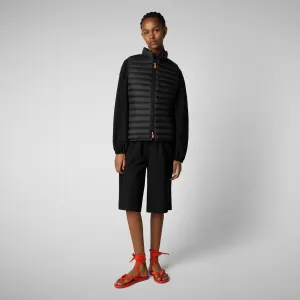 Woman's quilted gilet Charlotte in black