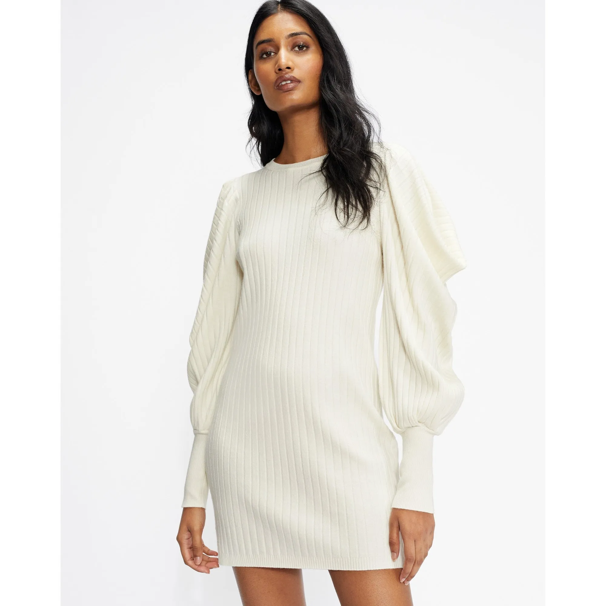 Women Wmd-Wilowaa-Extreme Sleeve Knit Dress - Natural