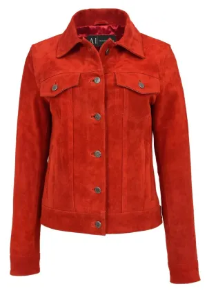 Womens Denim Biker Style Jacket
