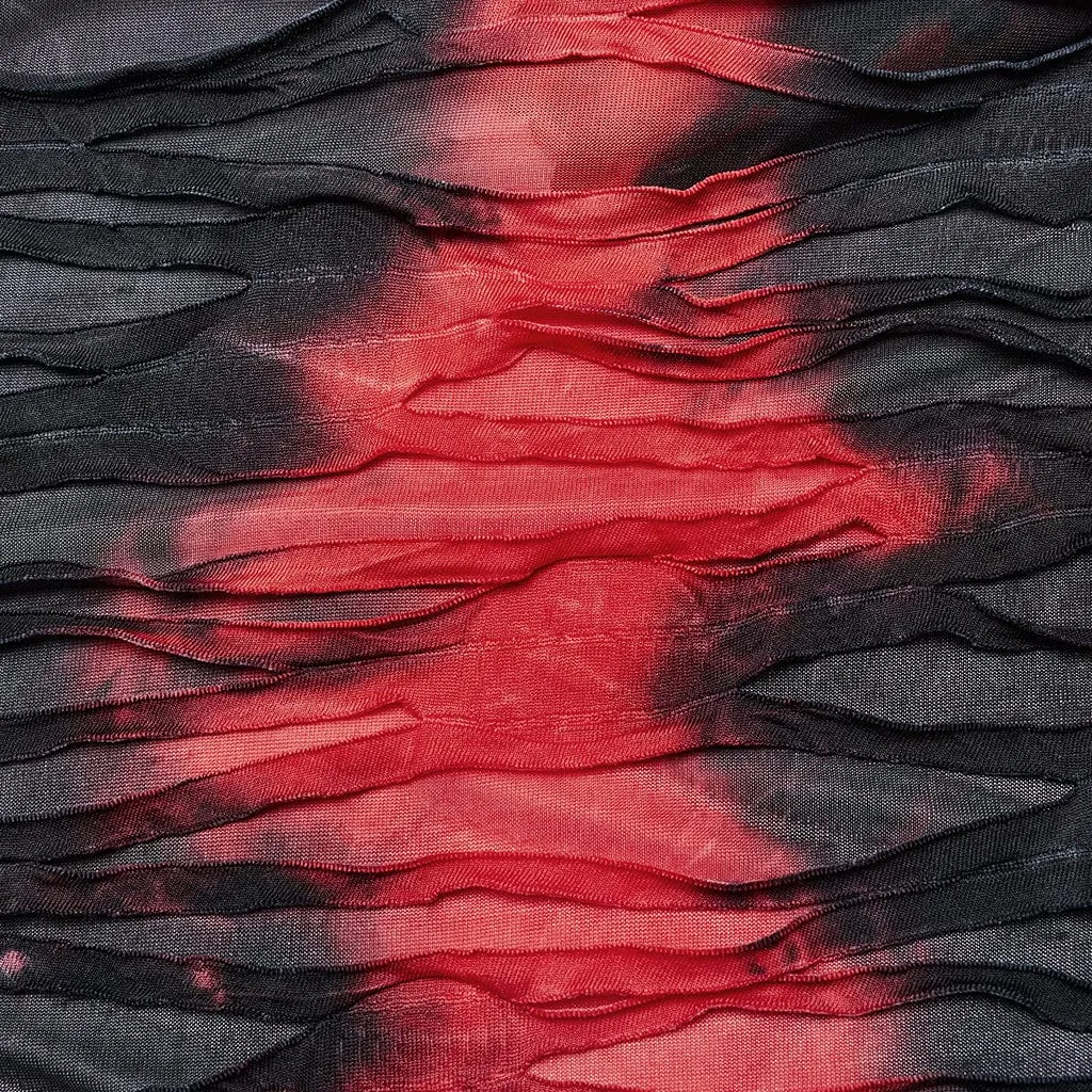 Women's Gothic Contrast Color Ripped Split Party Dress