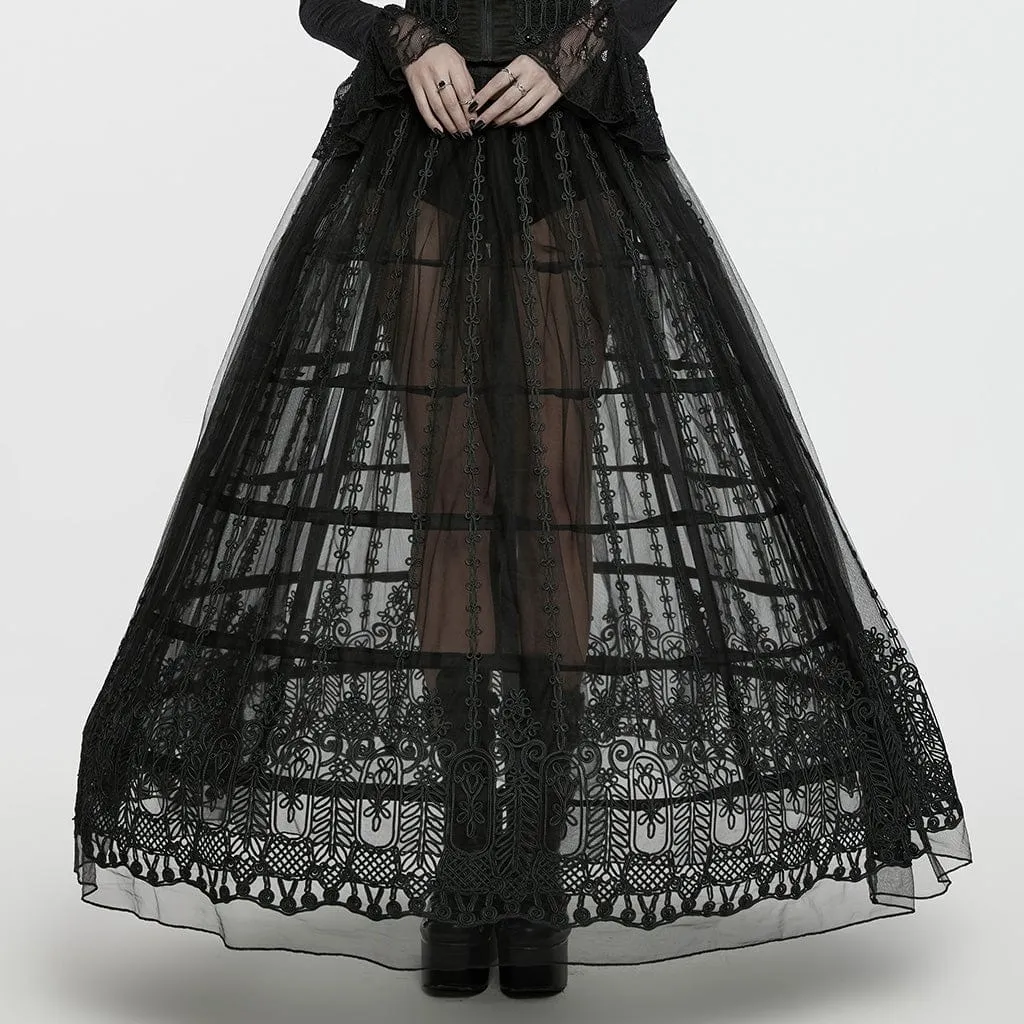 Women's Lace-up Bird Cage Bustle