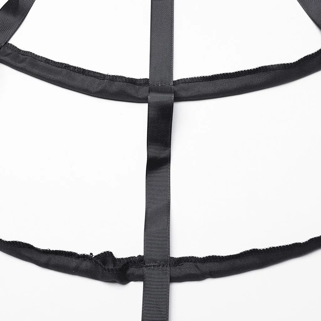 Women's Lace-up Bird Cage Bustle