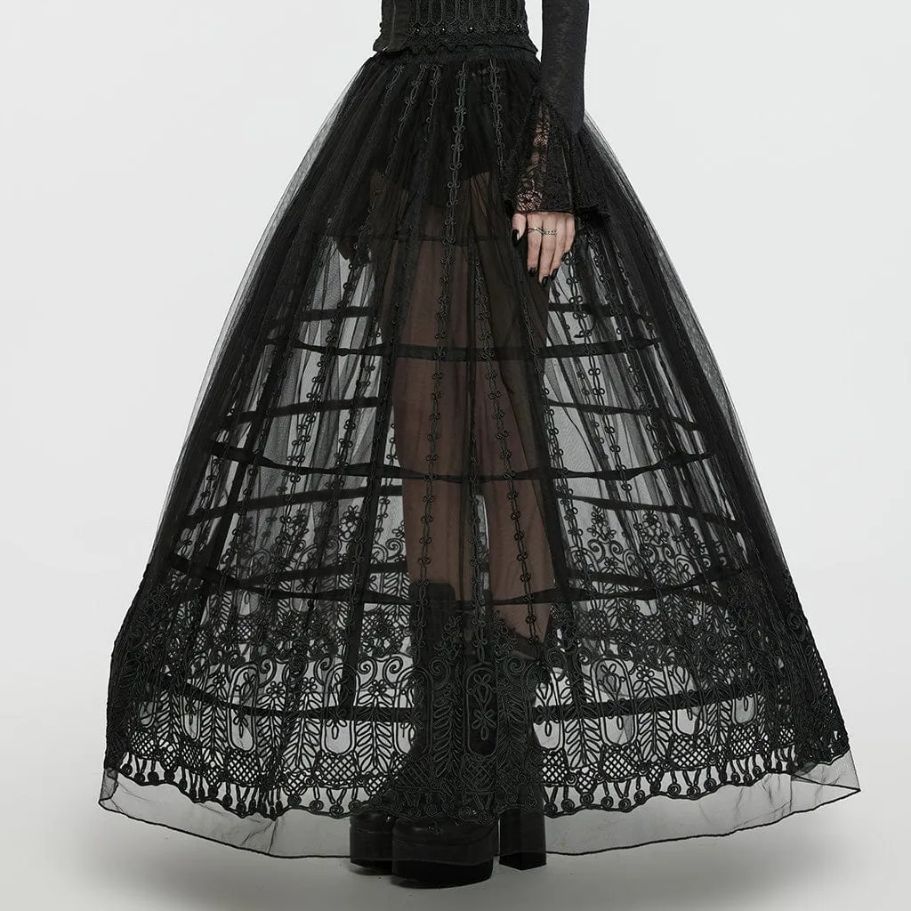 Women's Lace-up Bird Cage Bustle