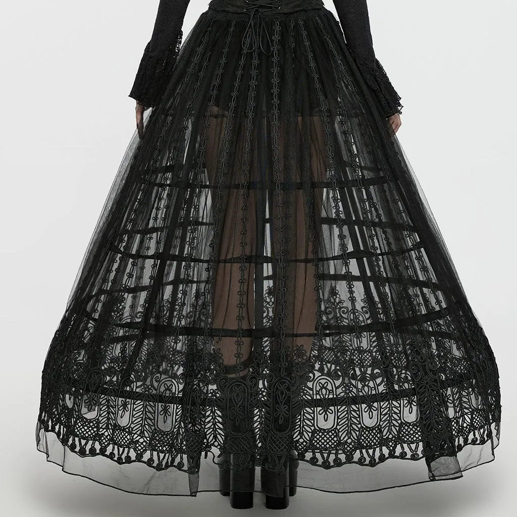 Women's Lace-up Bird Cage Bustle