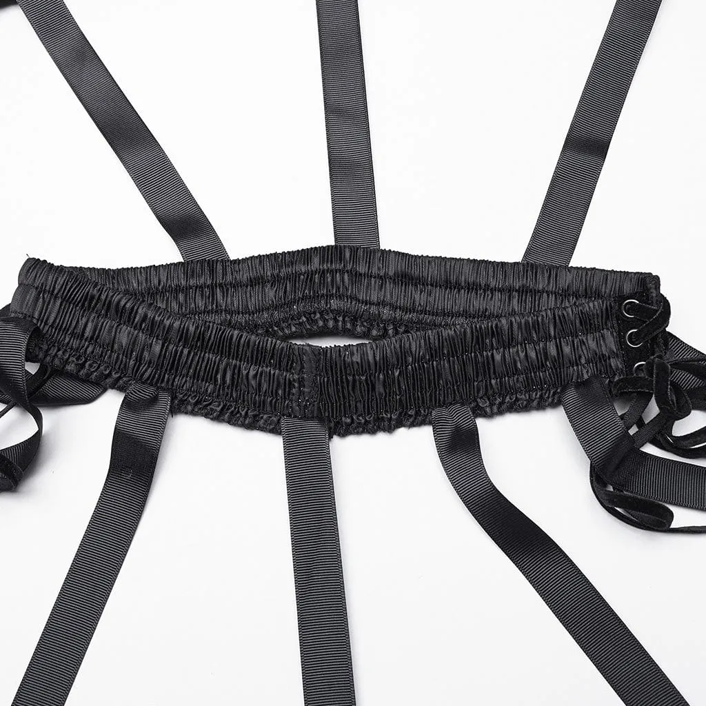 Women's Lace-up Bird Cage Bustle
