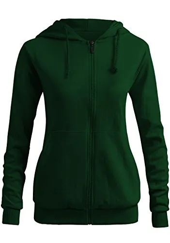 Women's Long Sleeve Hoodie Dark Green