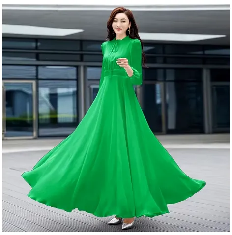 Women's Maxi Dress - Women's Vintage Spring/Autumn Maxi Dress