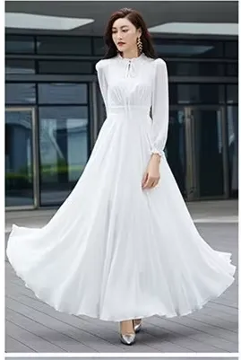 Women's Maxi Dress - Women's Vintage Spring/Autumn Maxi Dress