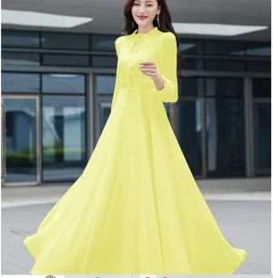 Women's Maxi Dress - Women's Vintage Spring/Autumn Maxi Dress