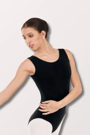 Women's Microfiber Tank Leotard - Black