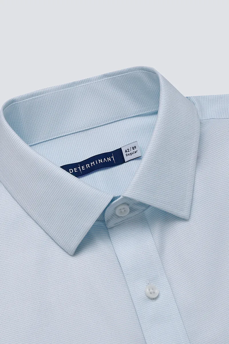 Wrinkle-Free Dobby Twill Dress Shirt  | Pale Blue Semi Plain 27585N
