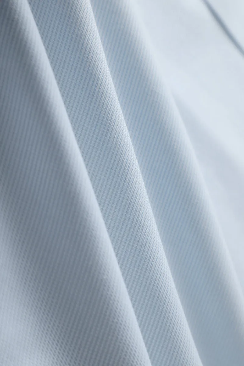 Wrinkle-Free Dobby Twill Dress Shirt  | Pale Blue Semi Plain 27585N