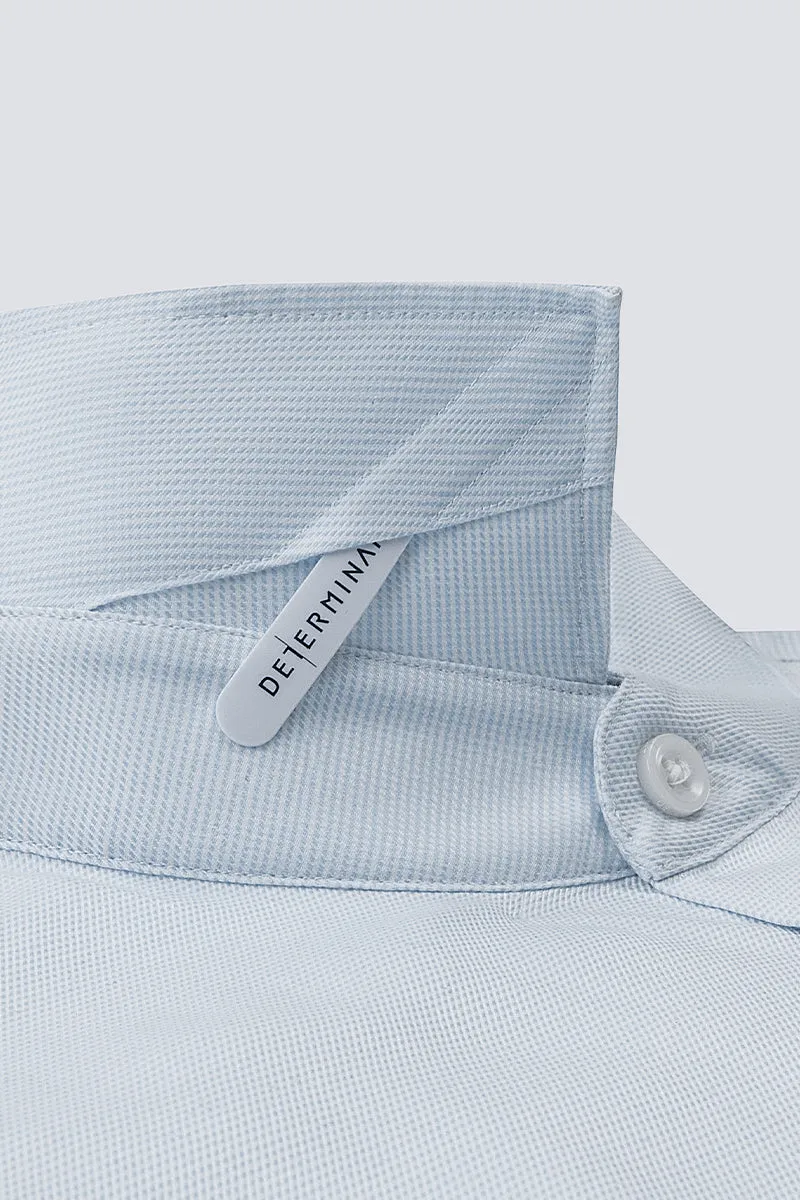Wrinkle-Free Dobby Twill Dress Shirt  | Pale Blue Semi Plain 27585N