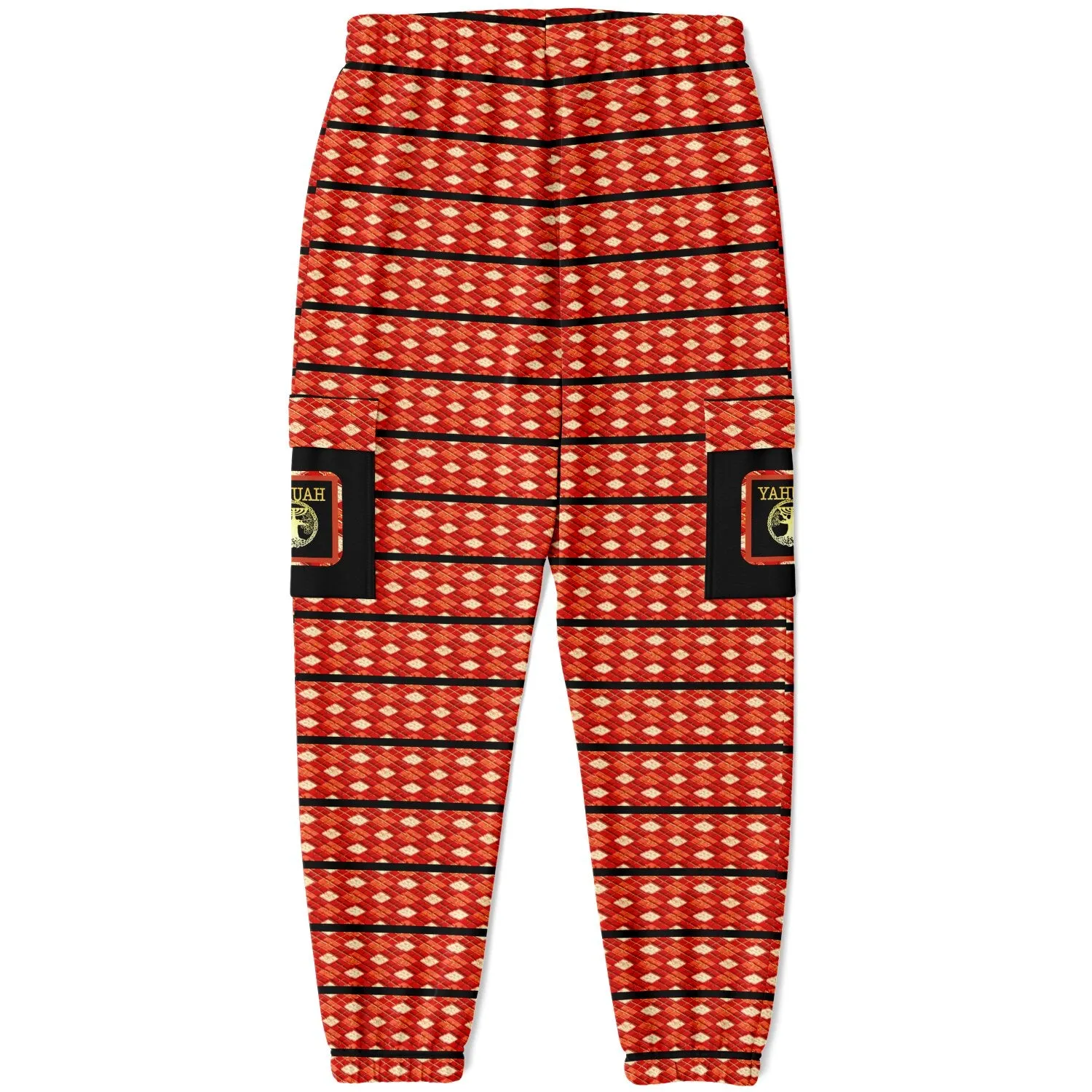 Yahuah Logo 02-01 Designer Fashion Triblend Cargo Unisex Sweatpants (Style 02)