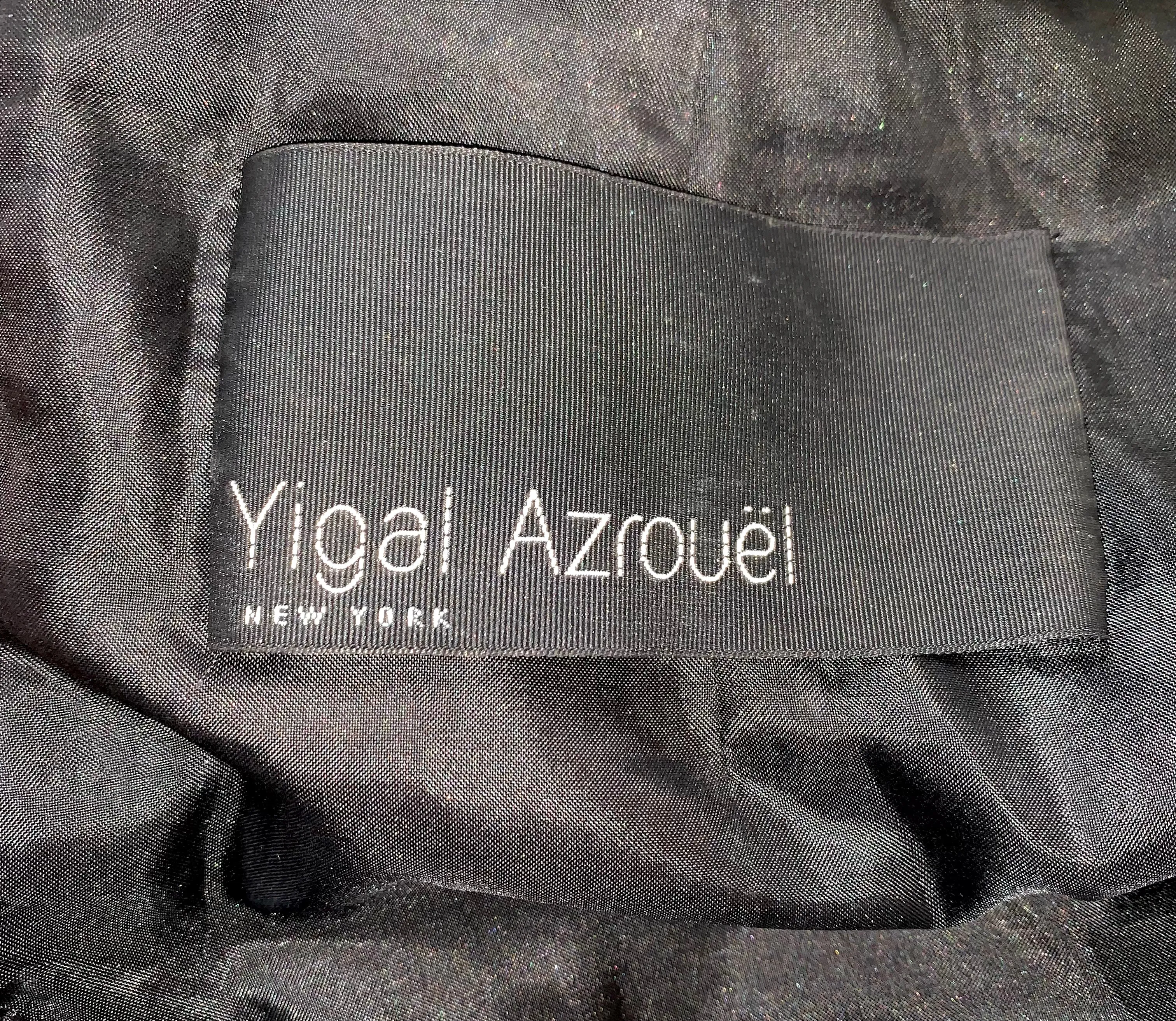 Yigal Azrouël Fall 2009 Runway Black Asymmetrical Leather Fish Scale Mini Dress