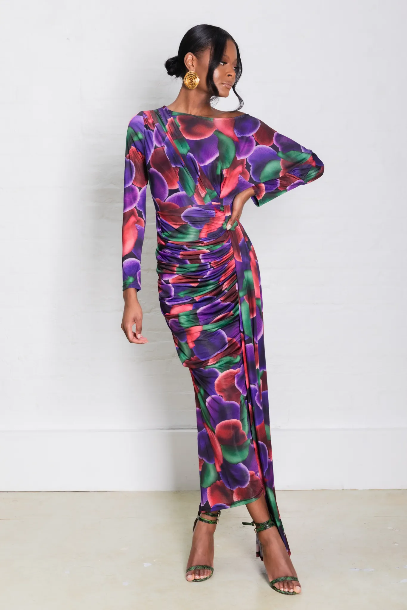 Zariah Dress Purple Print