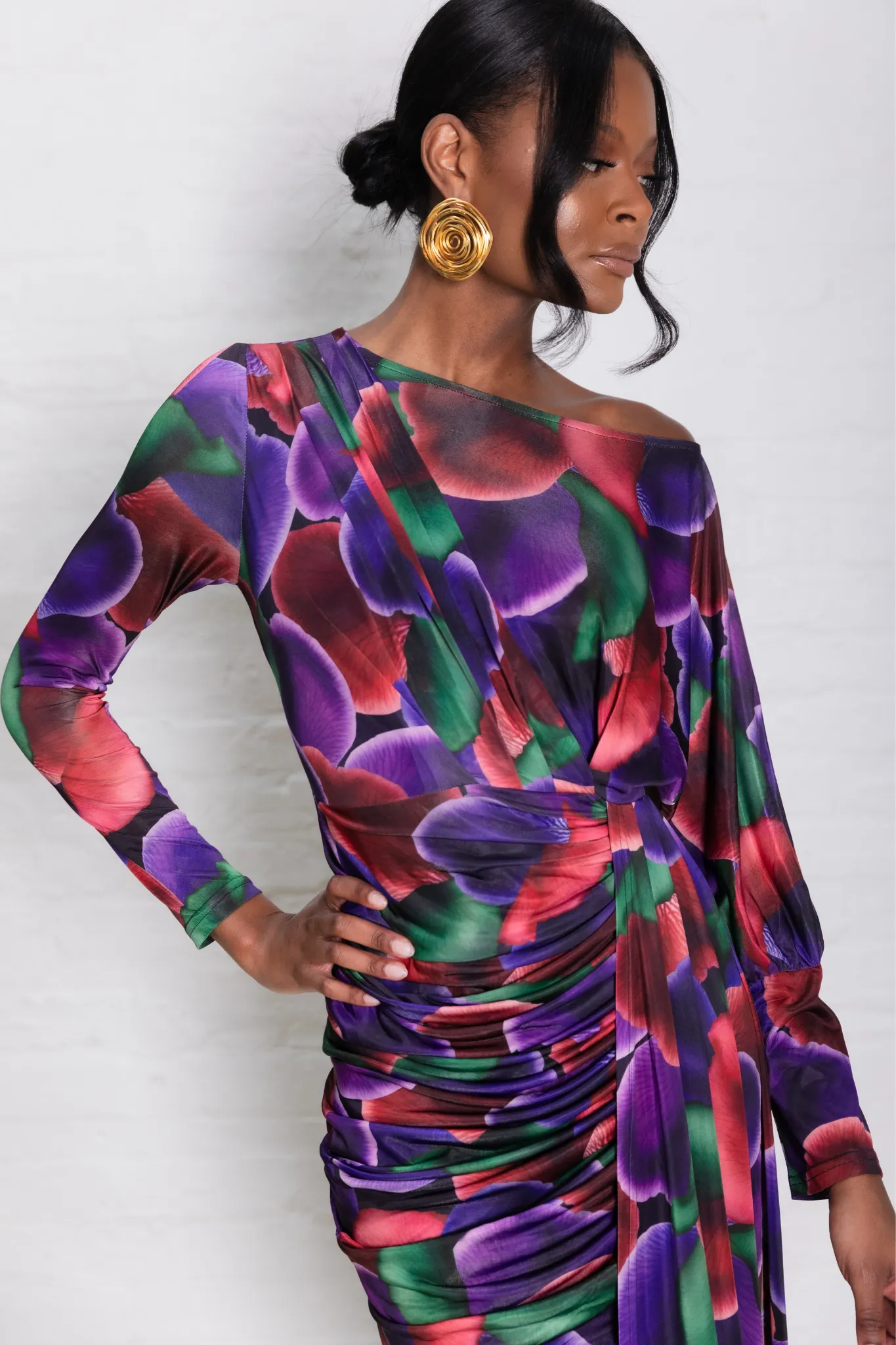 Zariah Dress Purple Print